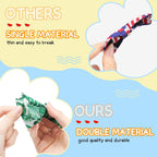Colorful summer themed slide on pet collar bows for birthday parties.