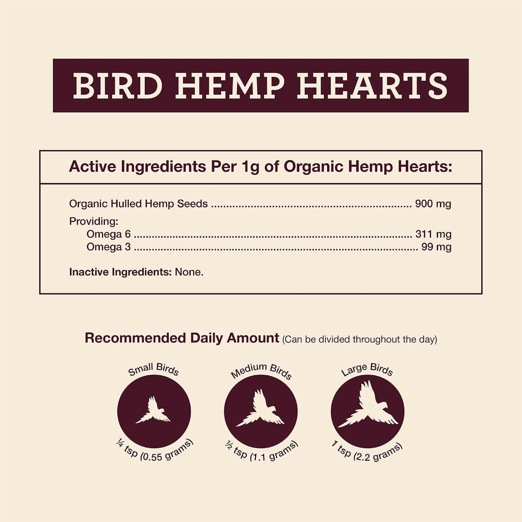 Hemp Well hulled hemp seeds for parrots close up
