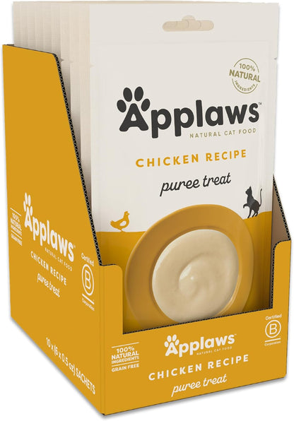 Applaws Lickable Cat Treats, Natural Grain-Free Pure, Made with Limited and Natural Ingredients, No Artificial Additives, Fish Squeeze Up Cat Treats (24 x 0.5 oz Sachets) - Image 12