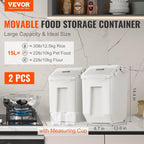 Vevor airtight food container with measuring cup