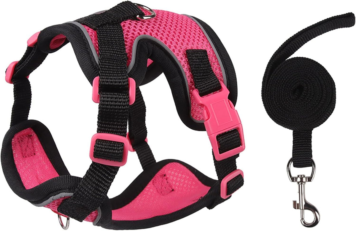 Cat Harness and Leash Set for Walking - Escape-Proof Reflective Vest for Cats and Small Dogs, Adjustable Soft Air Mesh with Pressure-Reducing Design, 4.92ft (Light Brown & Blue, L) - Image 10