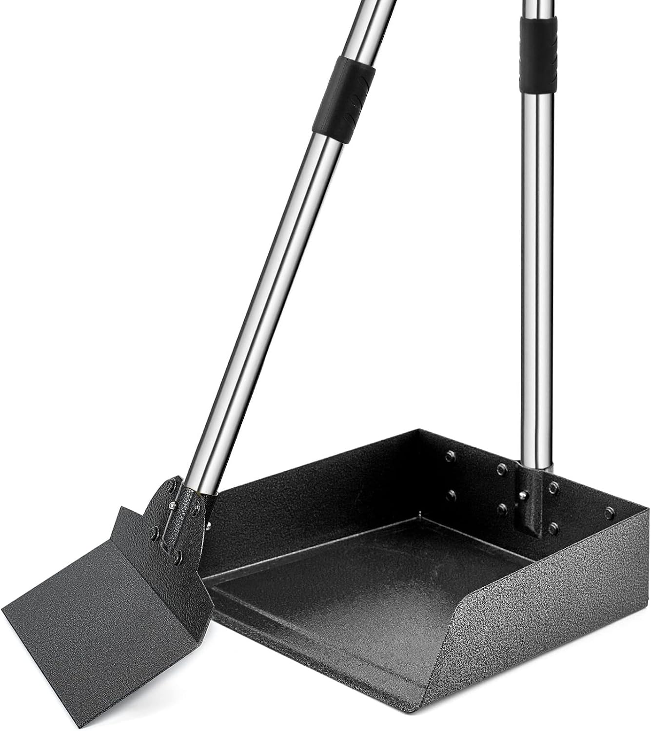 Dog Pooper Scooper,Tray and Spade Set Poop Scooper for Dogs, Adjustable Long Handle Metal Pooper Scooper with Bin for Pet Waste Removal, No Bending Clean Up for Medium and Large Dogs - Image 13