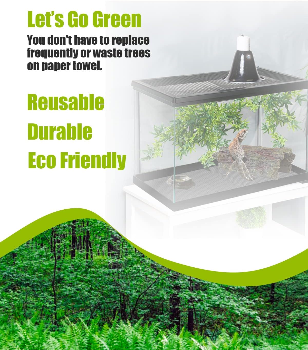 Helidrago one hundred twenty gallon reptile substrate mat rolling out flat
