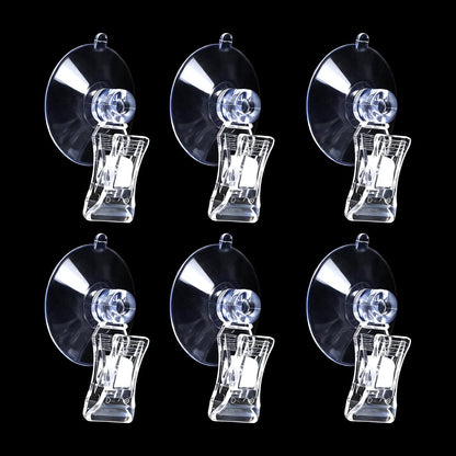 NestBasics aquarium suction cup clips front view holding seaweed sheet in tank