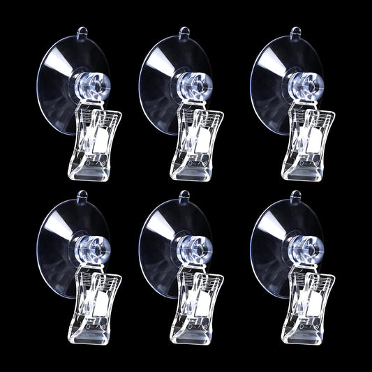 NestBasics aquarium suction cup clips front view holding seaweed sheet in tank