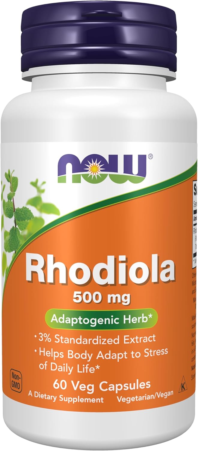 Now Foods Rhodiola, 500 Mg, 60 Vcaps - Image 1