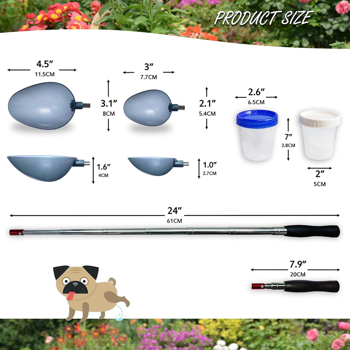 QMARK pet urine collection kit showcasing the durable ergonomic handle grip