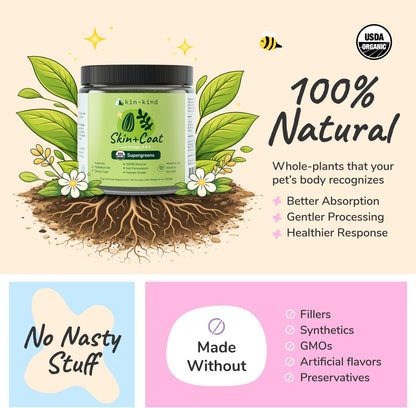 Kin+Kind skin and coat supplement powder texture