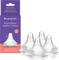 Lansinoh NaturalWave fast flow baby bottle nipples four count front pack view