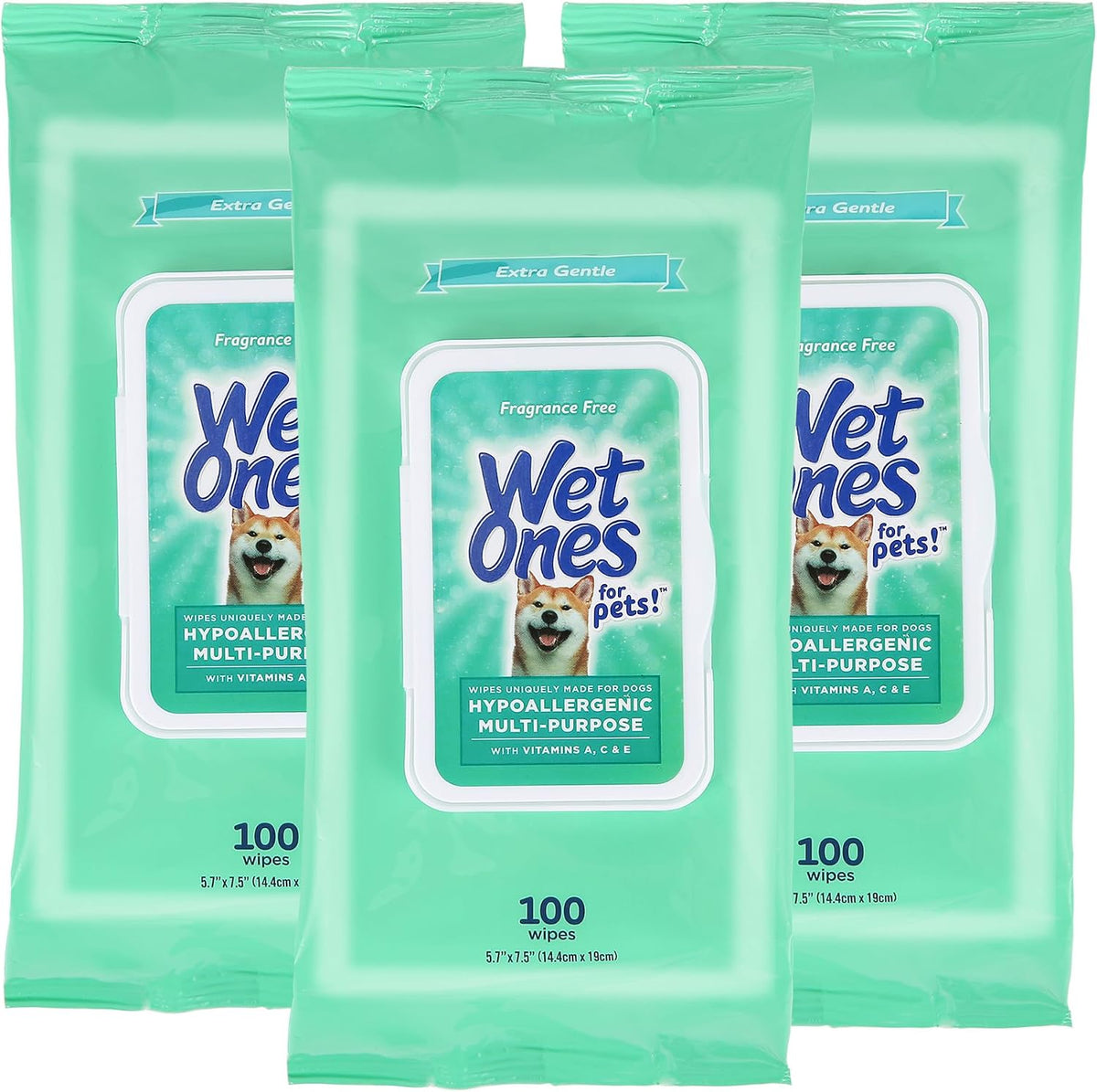 Wet Ones for Pets Multi Purpose Dog Wipes front view of packaging