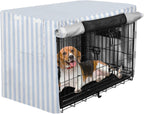 ZRWLUCKY pet kennel cover with roller shades rolled up for ventilation