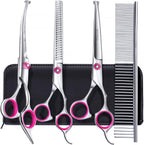 Gimars Titanium Coated Professional 6 in 1 4CR Stainless Steel Dog Grooming Scissors with Safety Round Tip, Heavy Duty Pet Grooming Scissor for Dogs, Cats and Other Animals - Image 11