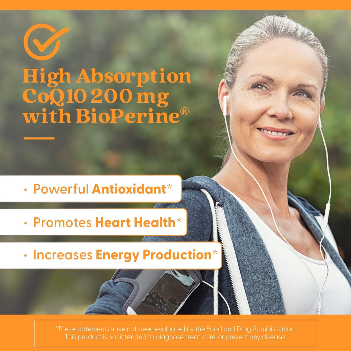 Doctor's Best CoQ10 with BioPerine black pepper extract bottle placed on a clean background