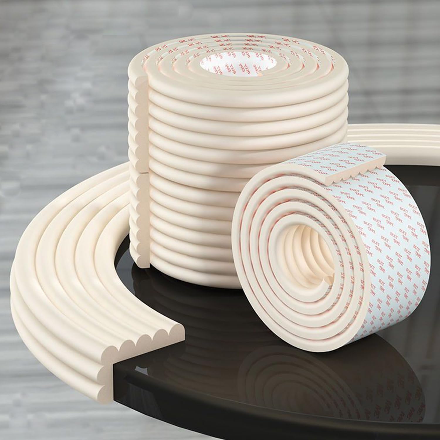 Tfxxsjwy soft foam baby edge protector strip in white front view