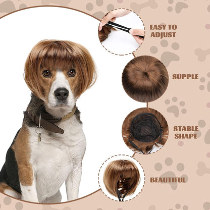 HOWWFALY funny pet hair accessories adjustable drawstring close up