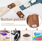 Small dog resting inside beige Wakytu pet sling