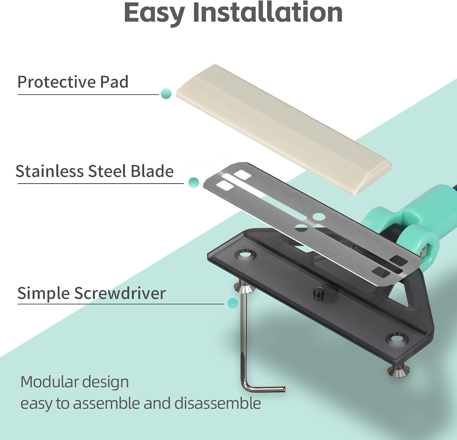 Aluminum alloy extension pole and non slip rubber grip of the aquarium scraper.