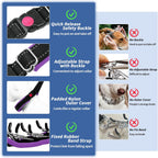 Monstoyo adjustable reflective training collar close up on stainless steel links
