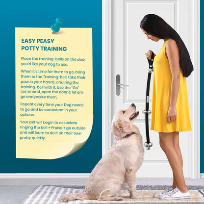 Chrome coated jingle bells for dog door communication