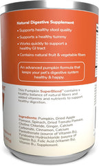 Fruitables Pumpkin Digestive Supplement can with fresh pumpkin ingredients