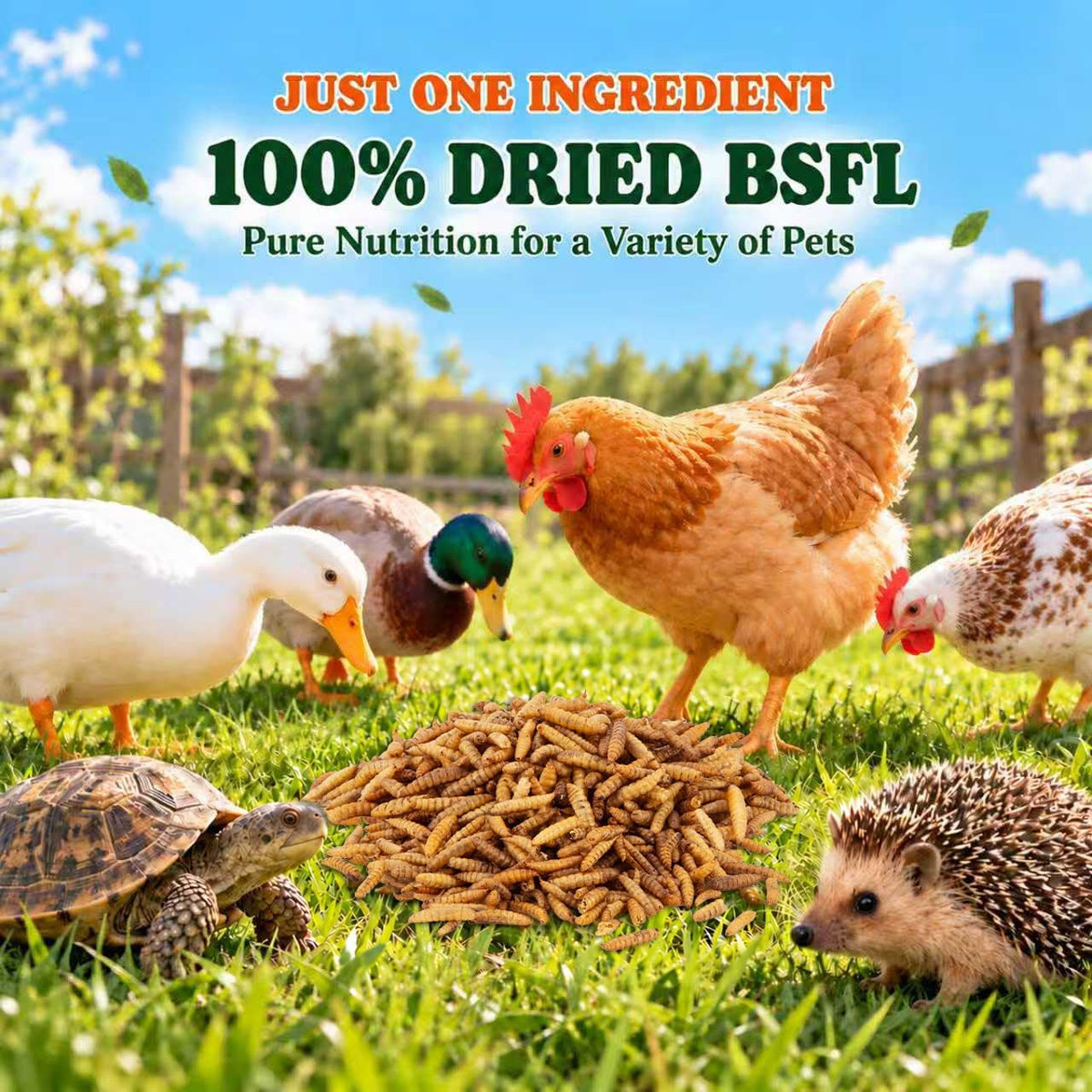 Amzey 11 LB Dried Black Soldier Fly Larvae, High-Calcium Chicken Treats - Image 2