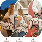 DZ Duozhan Dog Lift Harness for Small Dogs, Full Body Support Sling with Adjustable Handle for Senior Injured Disabled Pets, Hands-Free Shoulder Pet Carrier (Beige, Medium) - Image 4