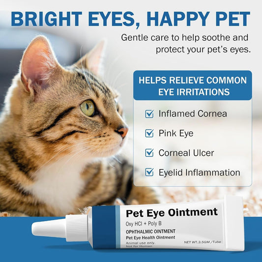 Three tubes of Polika pet eye ointment for cats and dogs