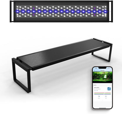 Fzone Brite 90 LED aquarium light front view for planted tanks
