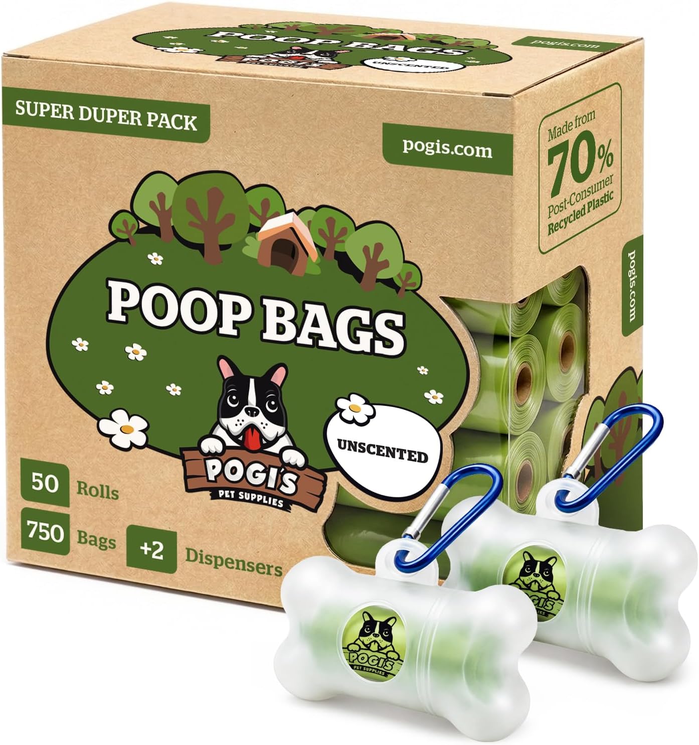 Pogi's Dog Poop Bag Dispenser with Metal Carabiner Clip - Includes 15 Pogi's Poop Bags for Dogs - Image 9