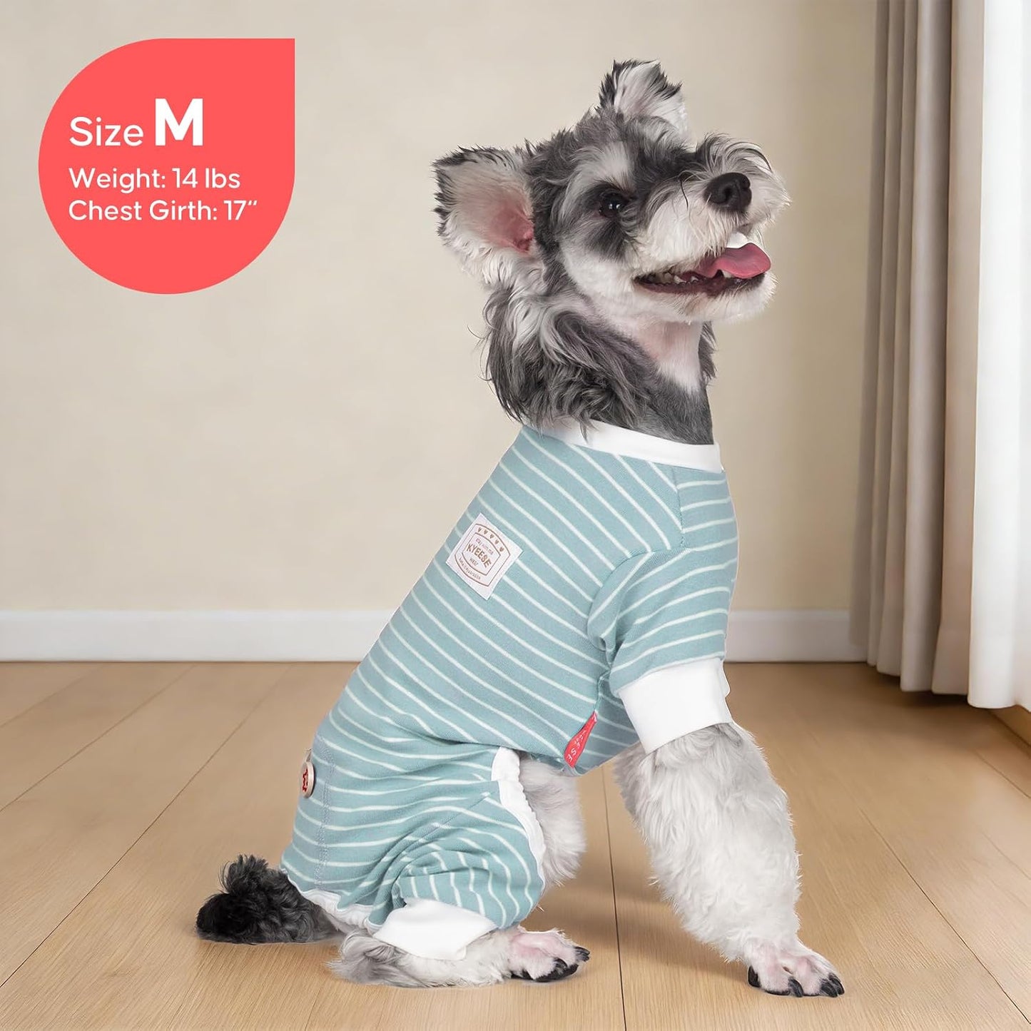 KYEESE stretchable dog clothes lightweight sleepwear for small breeds