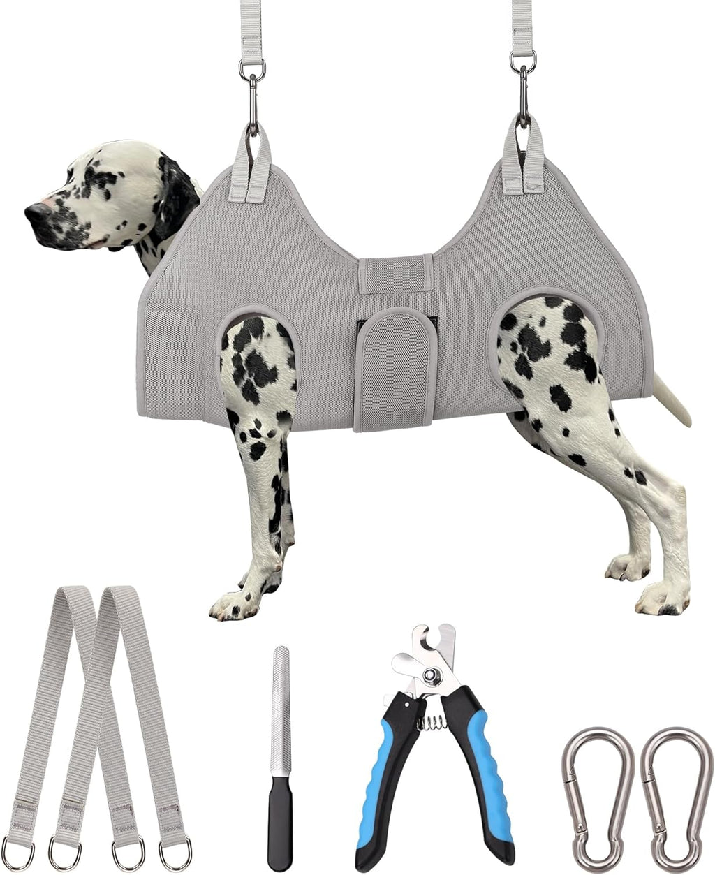 Side view of Kkiimatt small dog grooming sling setup