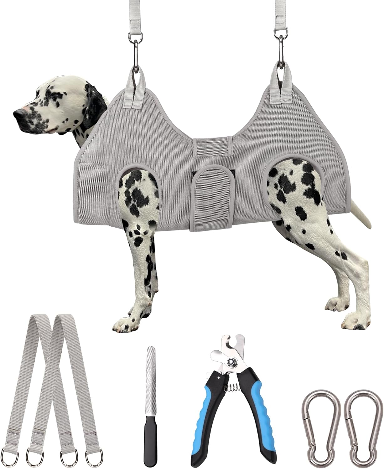 Side view of Kkiimatt small dog grooming sling setup