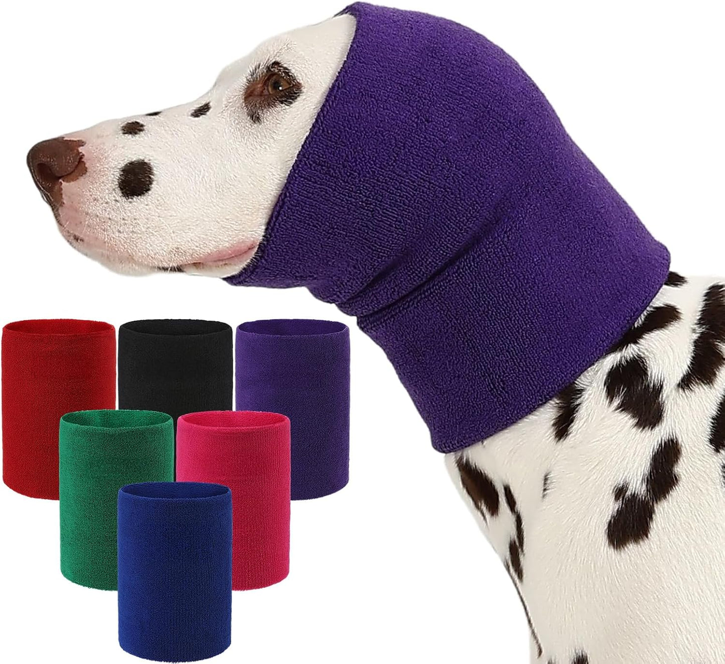 Dog Calming Hoodie and Ear Muffs - Soft Double-Layer Ear and Neck Cover for Anxiety Relief & Noise Protection, Elastic Pet Head Wrap for Grooming, Bath, Drying & Fireworks - Image 10