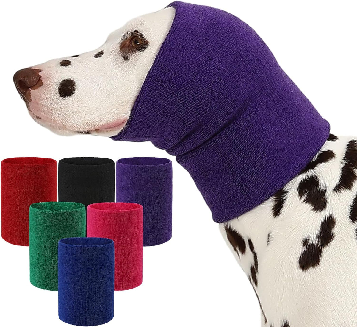 Dog Calming Hoodie and Ear Muffs - Soft Double-Layer Ear and Neck Cover for Anxiety Relief & Noise Protection, Elastic Pet Head Wrap for Grooming, Bath, Drying & Fireworks - Image 10
