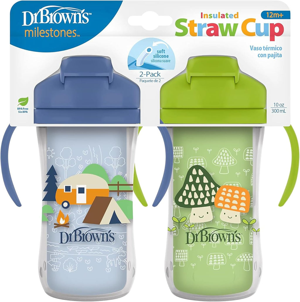 Dr. Brown's Milestones Insulated Sippy Cup 2-Pack front view