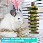 Ephoria small animal treats and dental health toy string demonstrating its durable handmade construction.