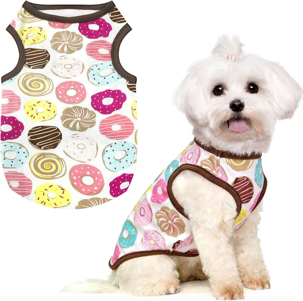 PETCARE Cute Cartoon Cat Shirts for Cats Only Soft Cotton Tshirts Brown Spaceship Cat Clothes for Cats Only Female Male Small Breeds Pet Pajamas Sleeveless Pet Tank Top Spring Summer Kitten Clothes - Image 10