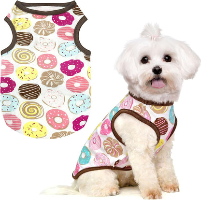 PETCARE Cute Cartoon Cat Shirts for Cats Only Soft Cotton Tshirts Brown Spaceship Cat Clothes for Cats Only Female Male Small Breeds Pet Pajamas Sleeveless Pet Tank Top Spring Summer Kitten Clothes - Image 10