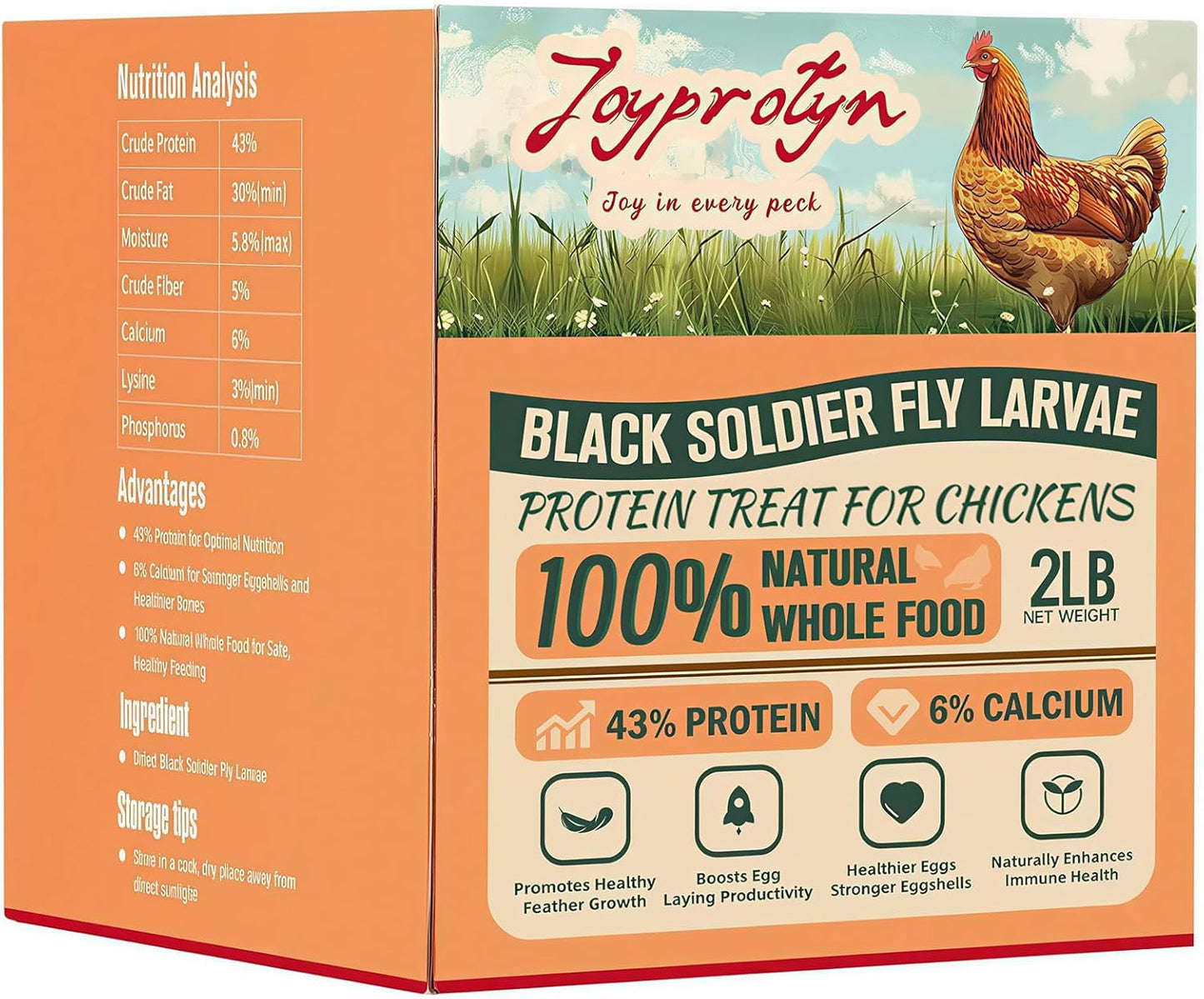 5LB Non-GMO Dried Black Soldier Fly Larvae for Chickens - 85X More Calcium Grubs Than Mealworms for Strong Eggshells & Healthy Growth - High Protein for Chickens, Birds, Ducks, Geese & Pets - Image 12