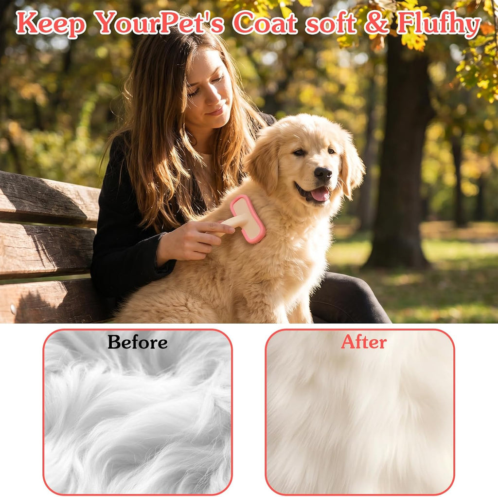 Lightweight ergonomic plastic handle of the Oxiros small pet brush