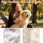 Lightweight ergonomic plastic handle of the Oxiros small pet brush
