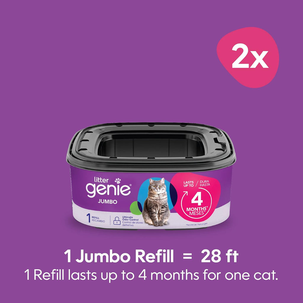 Authentic cat litter disposal cartridges side view detailing multi layer film