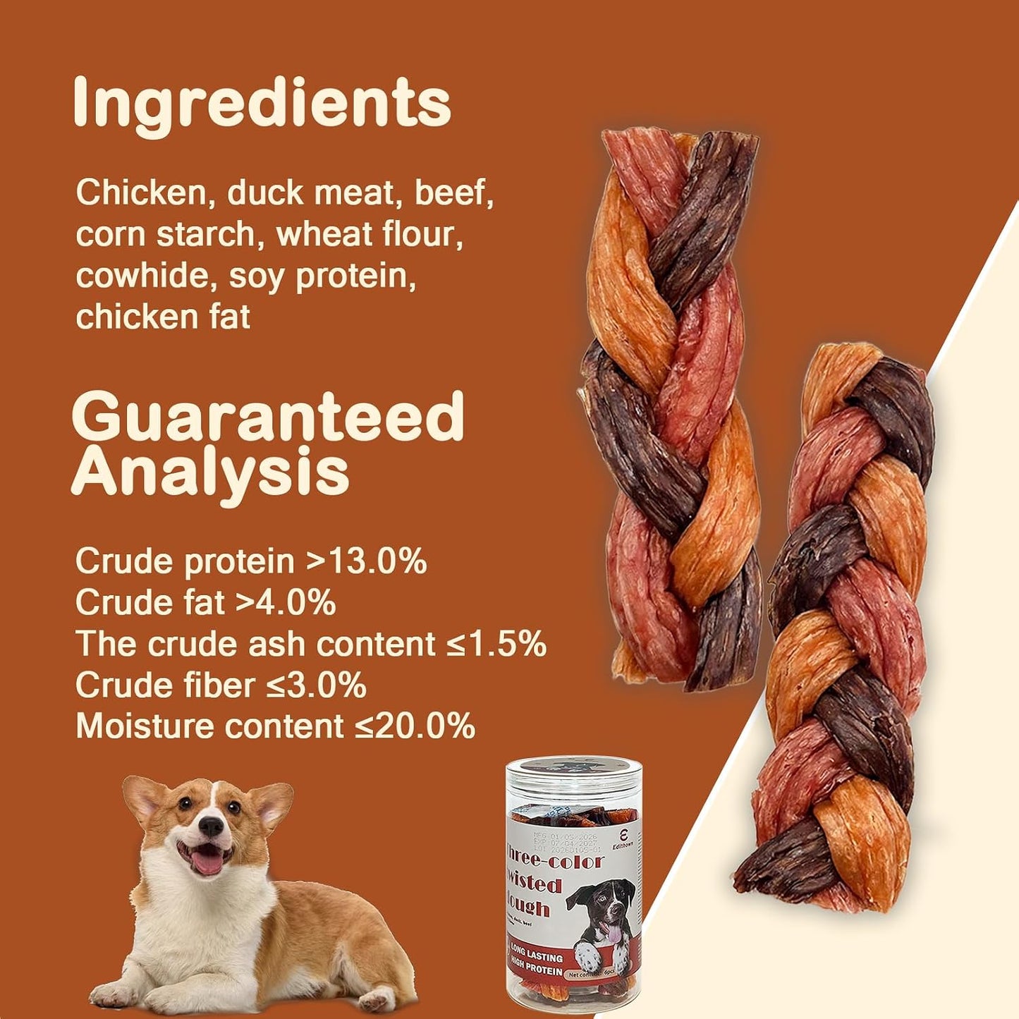 Authentic imported USA pet snacks for healthy teeth and gums