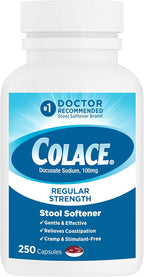 Colace Stool Softener 100 mg, 60 Capsules, Constipation Relief, Docusate Sodium, Gentle Docusate, Stimulant-Free, Regular Strength, #1 Doctor Recommended Stool Softener Brand - Image 10