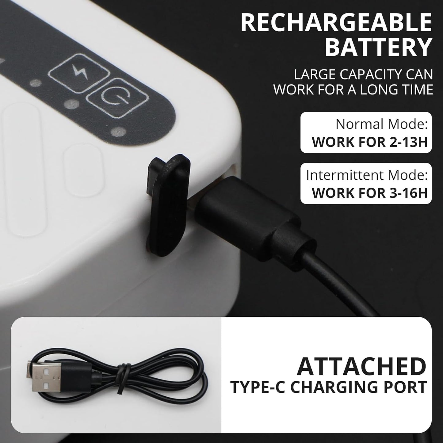 YQMIGU rechargeable aerator with rubber hose and air stone