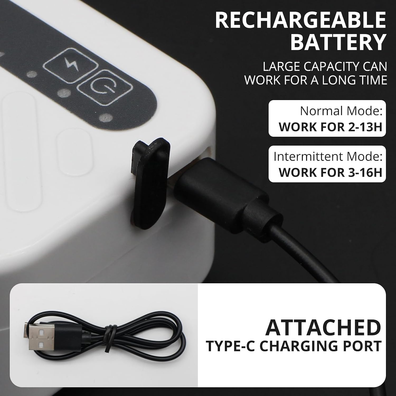 YQMIGU rechargeable aerator with rubber hose and air stone