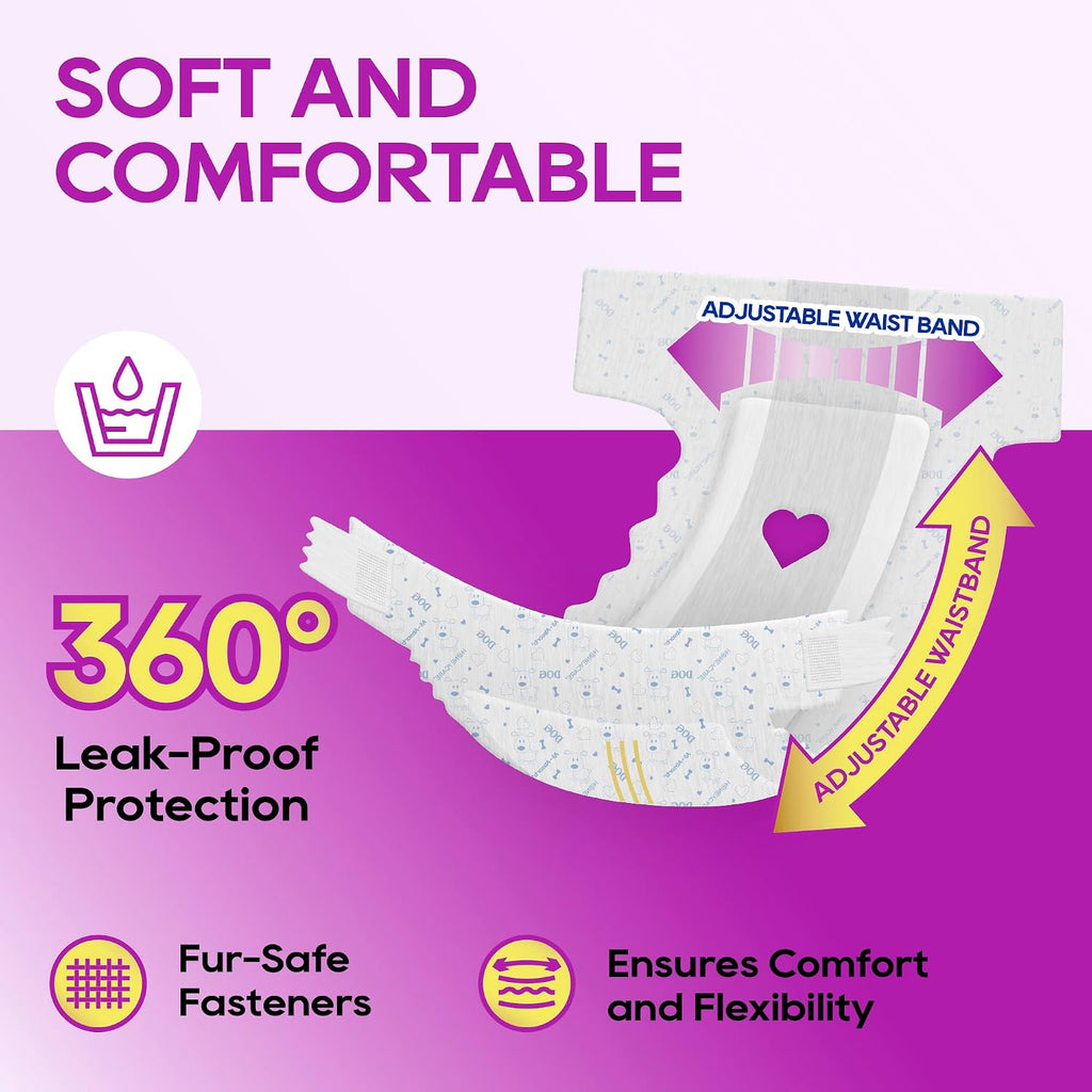 Honey Care small dog diapers display showing the soft interior absorption core.
