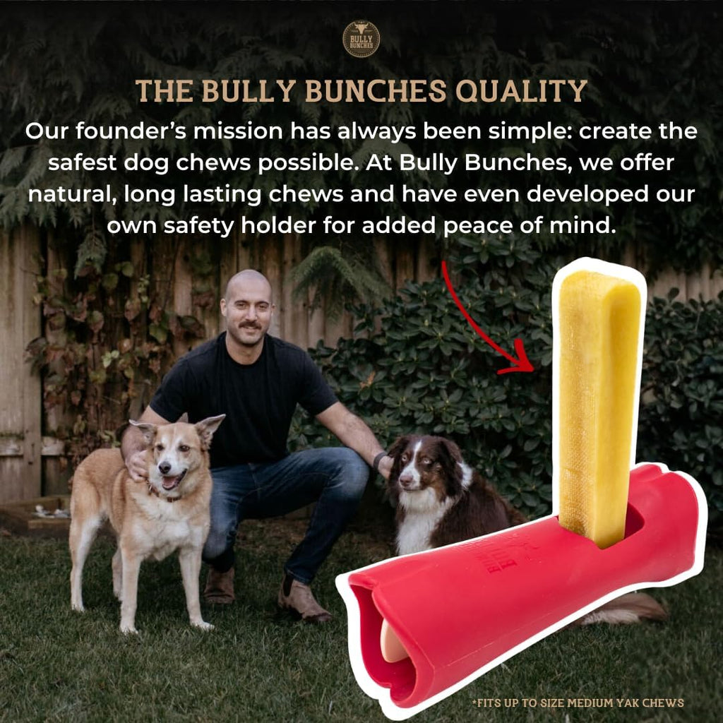 Bully Bunches yak chew being prepared as a microwave puffed treat