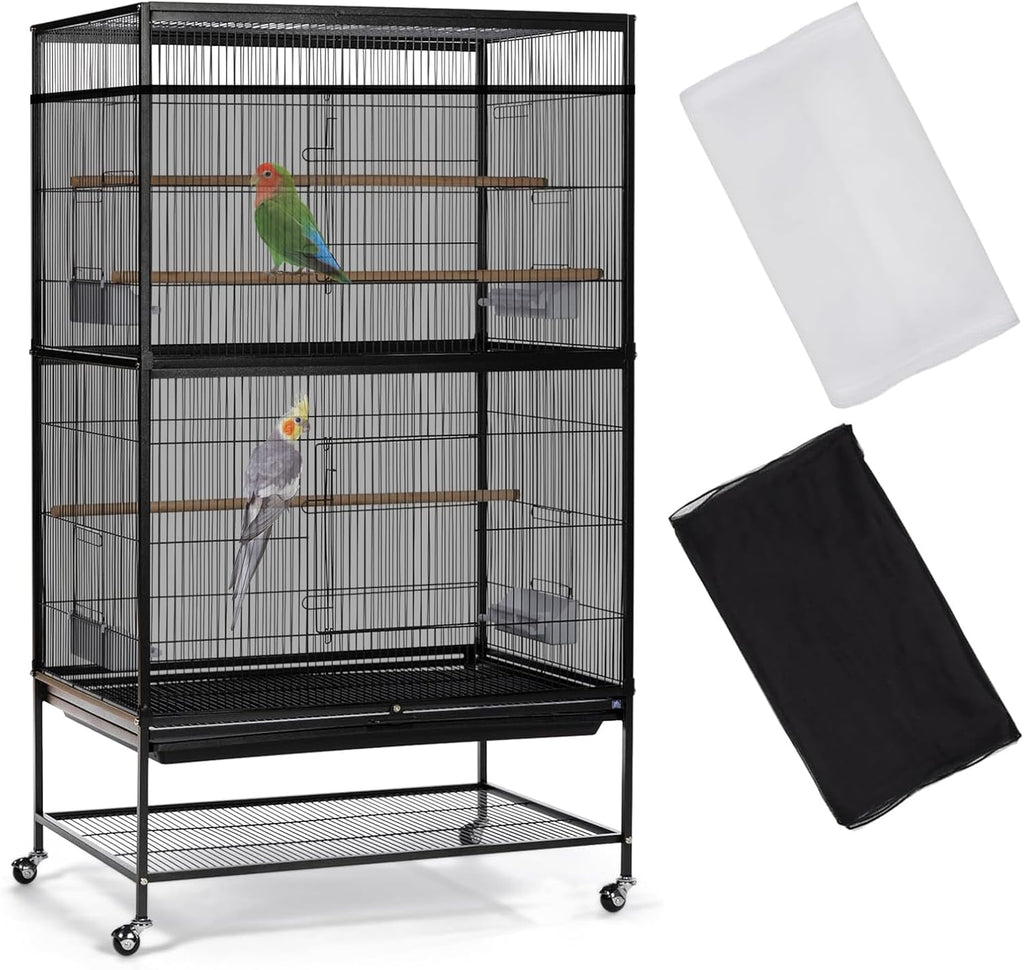 Comparison of bird cage with and without ASOCEA seed catcher
