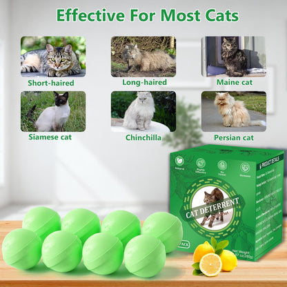 Close up of Mimo Style cat deterrent ball and mesh bag set